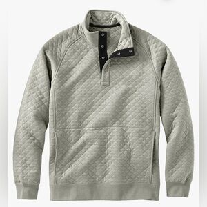 JMIERR Mens Fall Fashion Quarter Button Pullover Quilted w/kangaroo pockets